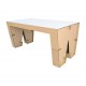 Mesa para cuatro sillas W2 con cubierta D glaf de cartón corrugado - Envío Gratuito
