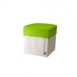 Caja Organizadora de Tela Beige con Verde