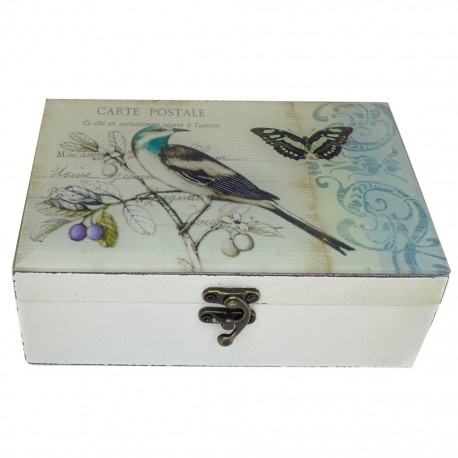 Caja decorativa Mediana Pájaro y Rama - Envío Gratuito