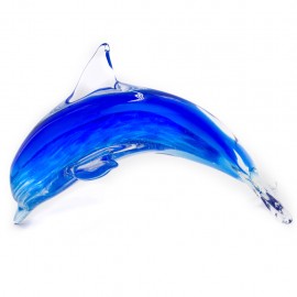 Figura Decorativa de Vidrio Delfín Azul - Envío Gratuito