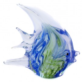 Figura Decorativa de Vidrio Pez Verde - Envío Gratuito