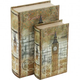 Juego de 2 Caja Libro Londres - Envío Gratuito