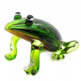 Figura Decorativa de Vidrio Rana Verde - Envío Gratuito