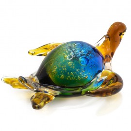 Figura Decorativa de Vidrio Tortuga Colores - Envío Gratuito