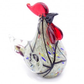 Figura Decorativa de Vidrio Gallo Crema - Envío Gratuito