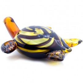 Figura Decorativa de Vidrio Tortuga Café - Envío Gratuito