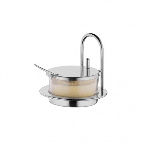 Tazón para queso de acero inoxidable con vidrio - Envío Gratuito