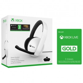Audífonos Estéreo Xbox + Tarjeta Xbox Live Gold de 3 Meses - Envío Gratuito
