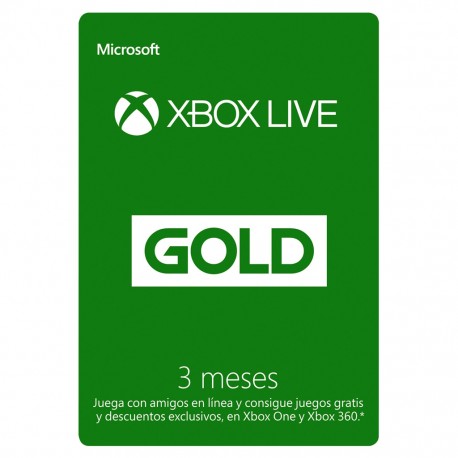 Tarjeta Xbox Live Gold de 3 Meses - Envío Gratuito