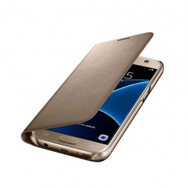 Funda Led View Cover Gold Galaxy S7 Edge Original Samsung - Envío Gratuito
