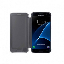 Funda Clear View Cover Black Samsung Galaxy S7 Original - Envío Gratuito