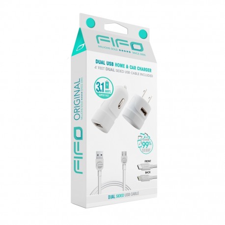 Combo cargador doble 3 en 1 FIFO - Envío Gratuito