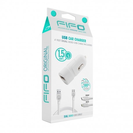 Combo cargador de auto + cable dual FIFO - Envío Gratuito