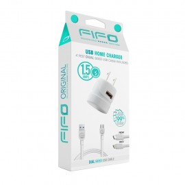 Combo cargador de Pared + cable dual FIFO - Envío Gratuito