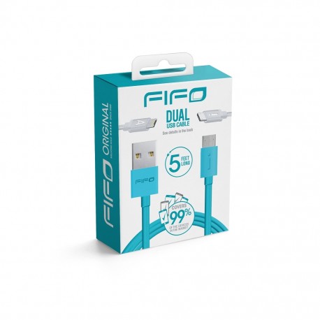 Cable Dual FIFO Micro y Lightning 1.5 mts - Envío Gratuito