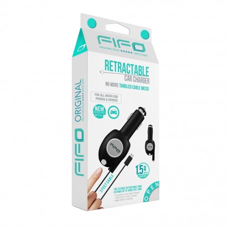 Cargador retráctil para auto micro USB FIFO - Envío Gratuito