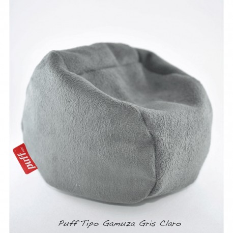 Puff Celular Acabado gamuza color gris - Envío Gratuito