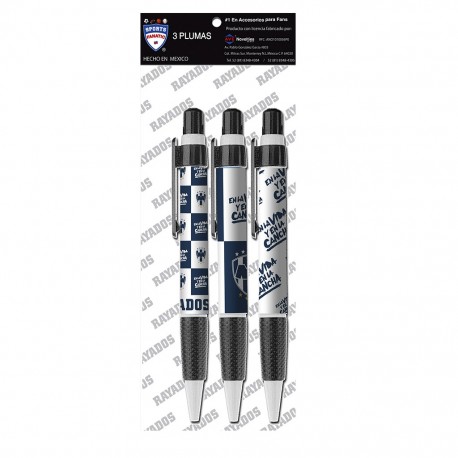 Blister Rayados 3 Plumas tinta negra - Envío Gratuito